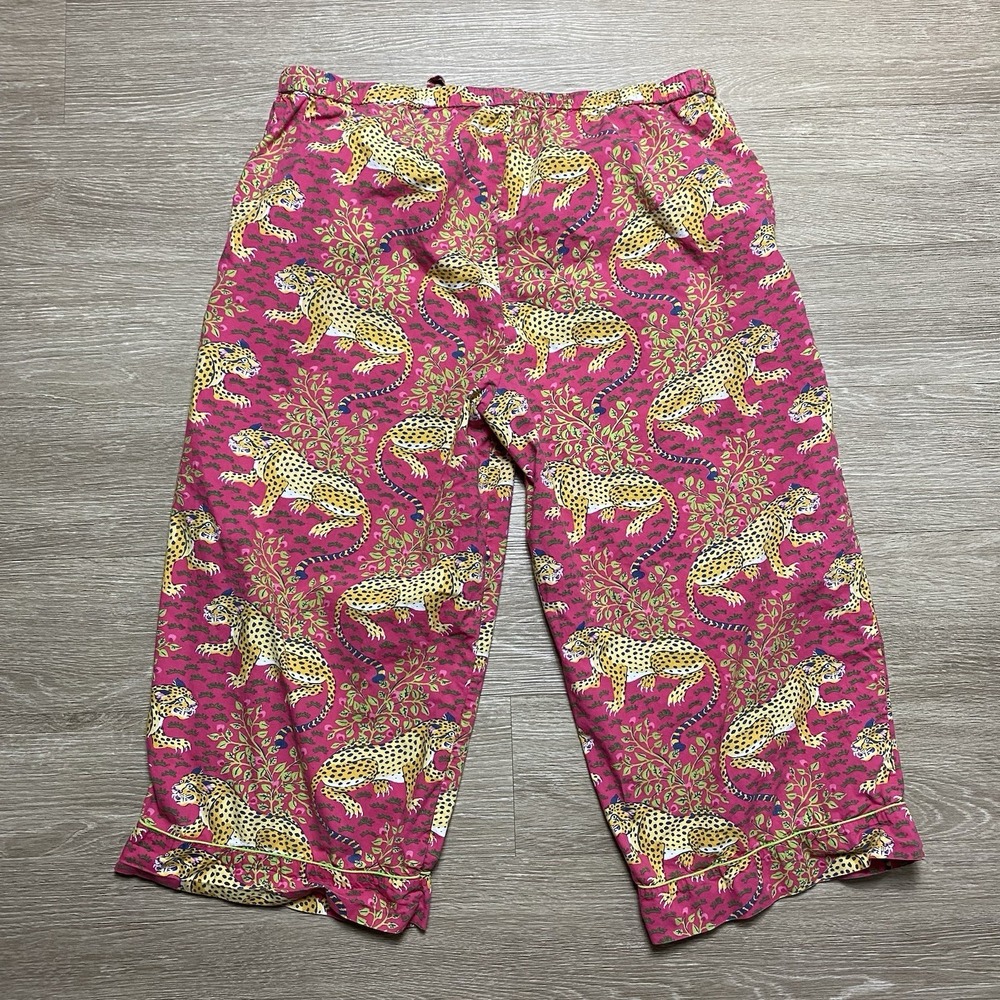 Printfresh Bagheera Leopard Pajama Pants Women's XL Pink 100% Organic Cotton - Picture 8 of 8